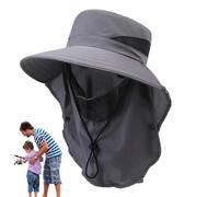 Générique Sun Protection Hat Adjustable Breathable Wide Brimmed