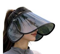 Générique Sun Shield for Face - Adjustable Breathable Headwear, Full Face UV Protection Visor, Outdoor Riding Sun Hat | Anti-Fog Shield, Suns Protection for Rain Driving Softball Golf Bicycle Beach
