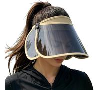 Générique Sun Shield for Face - UV Protection Visor Hat, Full Face Sunshade Headwear, Tinted Anti-Glare Driving, Wide Brim Beach Sun Protector, High Definition Optical Shield | for Women