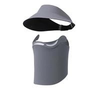Générique Sun Visor Hat - 9.06 inches Cloth Detachable Face Cover Breathable Wide Brim Hat Hiking Gardening Cycling | UV Protection Visor Travel Beach Camping Work Use Summer Outdoor Adventure Gear