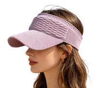 Générique Sun Visor Hat - Polyester Fiber, Breathable Quick Dry Wide Brim Sun Protection Cap | Womens Summer Visor, UV Shield Headwear for Golf, Fishing, Running, Hiking, Travel, Vacation