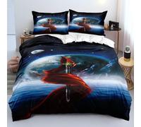 Générique SunÉpée Housse De Couette à Motifs ImpriméS en 3D Roi des Singes Housse de Couette en Microfibre Ultra-Douce Et Respirante + 2 Taies d'oreiller - Adulte Et Adolescent