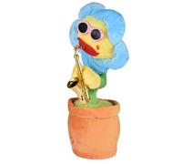 Générique Sunflower Music Toy - Talking Flower Doll, Light Up Plush Figure | Interactive Musical Singing Animation Toy, Big Red Lips Electric Motion Speaker Character with Children Celebration