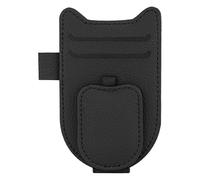 Générique Sunglasses Clip For Car - Leather 9x12cm, Visor Sunglasses Holder, Magnetic | Auto Clip For Truck, SUV, Car Visor Accessories, Eyeglass Storage, Card Holder, Wear-Resistant, Space Saving