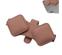 Générique Sunglasses Holders For Car Visor - PU 14.5x7cm | Eyeglass Clip Magnetic Sun Hanger | Auto Glasses Storage Ticket Card Mount Organizer For Vehicles Cars SUVs Driving Daily Travel