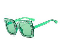 Générique Sunglasses with Rhinestones - for Style | Gradient Rhinestone Sunglasses Featuring Glitter Square Frames, Perfect | Sunglasśes for Women Fōr Outdoor and Fashion Use