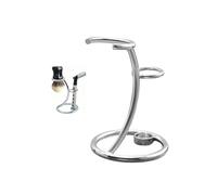 Générique Support 2 en 1 pour rasoir et blaireau en acier inoxydable portable support de rasage sécurité pour brosse salon usage domestique voyage