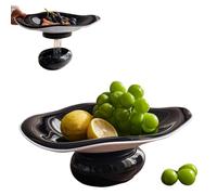 Générique Support à fruits en céramique avec égouttoir, élégant support pour plateaux de fruits et desserts, assiettes en porcelaine polyvalentes pour événements, restaurants et fêtes