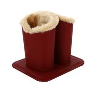 Générique Support à Lunettes Double en Peluche Rouge Étagère de Rangement pour Lunettes de Bureau Porte-Lunettes Pratique et Protecteur pour Maison et Bureau Design Ouvert