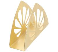 Générique Support à Papier Vertical en Fer Or Bords Lisses et Design Rond, Porte-serviettes pour Tables Style Rétro Créatif et Délicat, pour Restaurant ou Café