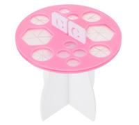 Générique Support à Pinceaux Facile à Nettoyer Rose de Maquillage en Plastique Rectangulaire pour Salon Professionnel ou Atelier de Maquillage Minimaliste