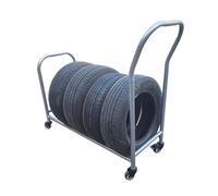 Générique Support À Pneus, Chariot À Pneus Mobile À 360° avec Freins, Support De Rangement en Acier for Pneus, for Atelier, Garage, Atelier De Réparation