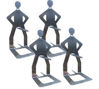 Générique Support à saucisses en Acier Inoxydable pour Barbecue, Support créatif pour saucisses en Forme d'homme Debout, Support pour Hot-Dog en métal de Forme Amusante (4pcs)