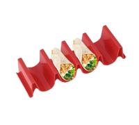Générique Support à tacos - Plateau à tortillas empilable pour tacos mous ou durs, 4 compartiments, plateau alimentaire multi-usage pour cuisine, restaurant et restauration