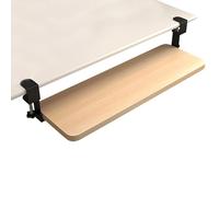 Générique Support Clavier, Plateau de Clavier Coulissant à Placer sous Le Bureau avec de Fixation Pince en C, 80x24cm Tiroir for Ordinateur, Max de 20kg(Natural)