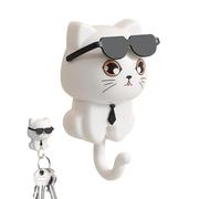 Générique Support Clé Chat - 23g Crochet Gravité Pour Lunettes Soleil, Fixation Murale Adhésive Mignonne | Patère Amusante, Rangement Sac À Dos Étanche Sans Perçage, Décoration Maison Polyvalente