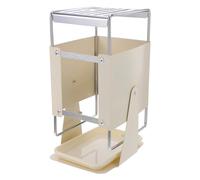 Générique Support Couteaux Inox Rotatif avec Rangement Multifonction Organiseur Robuste à Fentes Ajustables pour Couteaux et Ciseaux Espace Optimisé pour Cuisine Compacte