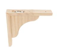 Générique Support D’étagère Triangulaire Mural en Bois Naturel 18x18 Cm Équerre Robuste pour Étagère Murale Décorative Support Stable Cuisine Salon et Bureau Accessoires de Fixation Inclus