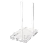 Générique Support d'assiette en acrylique | Présentoir transparent antidérapant gain de place,Supports de présentation | Pour assiettes, livres, objets de collection, planches à découper,