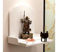Générique Support d'autel du Jour des Morts - Étagère Murale pour sanctuaire, Petites Statues et Coin de prière, décoration spirituelle pour espaces restreints (Blanc, 41,9 x 37,1 cm)