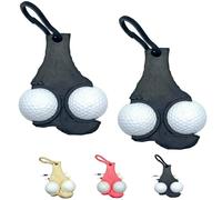Générique Support de balle de golf et support de tee de golf, clip de rangement 2 en 1 pour balle de golf, supports de sac de testicules de balles de golf, gadget de parcours durable (BLACK,2PC)