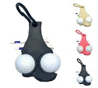 Générique Support De Balle De Golf Et Support De Tee De Golf, Sac À Testicules, Accessoire De Transport Double Balle avec Mousqueton, Accessoire Portable Fantaisie pour Sac (Black)