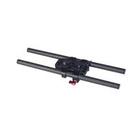 Générique Support de Base Montage Pince Rail Tige Tube 15mm, Compatible avec Le d'objectif système Mise au Point Suivi Plate-Forme Cage caméra caméscope(Set 2)