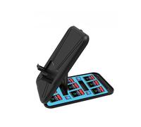 Générique Support de base pliable console pour Switch 2, Support d'affichage réglable Support de bureau avec 9 emplacements pour cartes de jeu et 4 emplacements pour cartes SD pour Switch/OLED (Bleu)