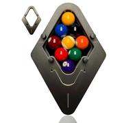 Générique Support de Billard pour Tables de Billard, Support réglable, Triangle de précision pour Construction sans Espace, pour Tournois, entraînement, Bois et métal, Boule n° 8/9