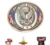 Générique Support de boucle de ceinture de bière, clip de canette de boisson mains libres portable, transport de boisson à ouverture rabattable de cowboy occidental, boucle pour hommes (F#)