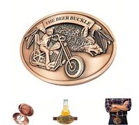 Générique Support de boucle de ceinture de bière, clip de canette de boisson mains libres portable, transport de boisson à ouverture rabattable de cowboy occidental, boucle pour hommes (A#)