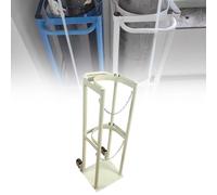 Générique Support de Bouteille d'oxygène à 2 Roues, Chariot de Transport pour Bouteille de gaz médical avec poignée, Support Universel pour Bouteilles de CO2/azote (Blanc)