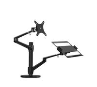 Générique Support de Bureau for Ordinateur Portable et Moniteur LCD de 17 à 34 Pouces, Support de Bureau à Double écran(Black)
