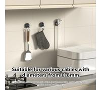 Générique Support De Câble Magnétique | 3 Pièces Attaches Rotatives Universelles pour Cuisine Salle de Bain - Crochet de Gestion de Câble pour Appareils,Pour Maison Dortoir Bureau Table De Chevet