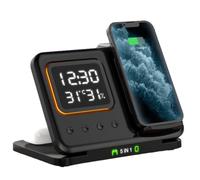 Générique Support de Chargement sans Fil, Station Affichage la température Chargeur Pliable réveil Intelligent, Danger pour Les Voyages d'a