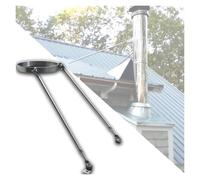 Générique Support de cheminée avec vis, en Acier Inoxydable, pour poêle à Bois, Support de Toit, Supports muraux étendus, résistant aux intempéries, (Support de cheminée de Toit, Support de poêle à b