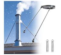 Générique Support de cheminée Universel en Acier Inoxydable pour Conduit de poêle à Bois, Fixation latérale/supérieure avec vis, diamètre de l'anneau : 220 mm/8,7 Pouces.