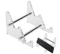 Générique Support de Clavier,Présentoir de Portefeuille de présentoir de Clavier Portable avec Divers pneus | Support de Cadre en Acrylique pour Bureau, Salle d'étude, Salon