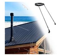 Générique Support de Conduit de cheminée avec vis, en Acier Inoxydable, pour poêle à Bois, Support de Toit, Supports muraux étendus, résistant aux intempéries, (Support de Montage de Tuyau en Acier i