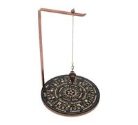 Générique Support de de support d'écran de pendule - Ornement Wiccan en bois pendule et cristaux | Porte-outil de méditation, accessoire de divination, affichage de sorcellerie, décoration spir