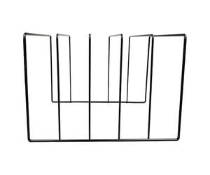 Générique Support De Disque Vinyle - Support Organisateur De Livres en Fer Noir | Suport De Stockage pour Factures Et Documents De Courrier, Trieur De Fichiers Papier, Journal De Bureau en Métal