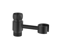 Générique Support de douchette à Main for Salle Bain, Support pommeau Douche en Laiton Noir/chromé, Valve rotative 360°, Accessoire for Bouchon siège