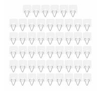 Générique Support de Fixation de Plaque Murale en Plastique Blanc, Crochet Mural Invisible pour Assiettes, 50 Pcs, pour Suspendre et Exposer les Plats Cuisine