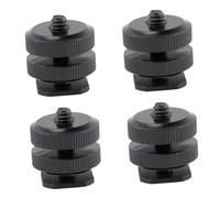 Générique Support de Griffe Flash 4 Pièces en Alliage d'Aluminium Adaptateur pour Trépied Vis de Fixation Compatible pour Appareil Photo DSLR et Caméscope Montage Stable pour Éclairage