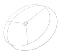 Générique Support de Lampe en Métal Blanc, Cadre Abat-jour Robuste en Fer Surface Lisse, Accessoire Lumineux pour Lustre et Plafonnier
