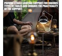 Générique Support de lanterne d'extérieur - Poteau léger en d'aluminium, support d'ouverture de table universel, crochet de suspension portable pliable | Accessoire d'équipement de Camping, outil de