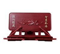 Générique Support de Lecture en Plastique Rouge pour Fournitures Bouddhistes Pupitre de Lecture Motif Lotus Porte-livres Temple Compact et Lavable Accessoire pour Chants et Prières