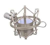 Générique Support de Microphone Porte-micro Anti-vibration Suspendre en Alliage Argenté de 4,5cm pour Microphone à Condensateur pour Diffusion en Direct et Jeu