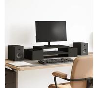 Générique Support de Moniteur avec Rangement Noir Bois d'ingénierie,Appareils électroniques,Accessoires électroniques,Accessoires pour Ordinateurs,Supports pour Ordinateurs,Noir,6.15 KG,854680