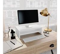 Générique Support de Moniteur Blanc 42 x 24 x 13 cm Bois d'ingénierie,Meubles TV-800216